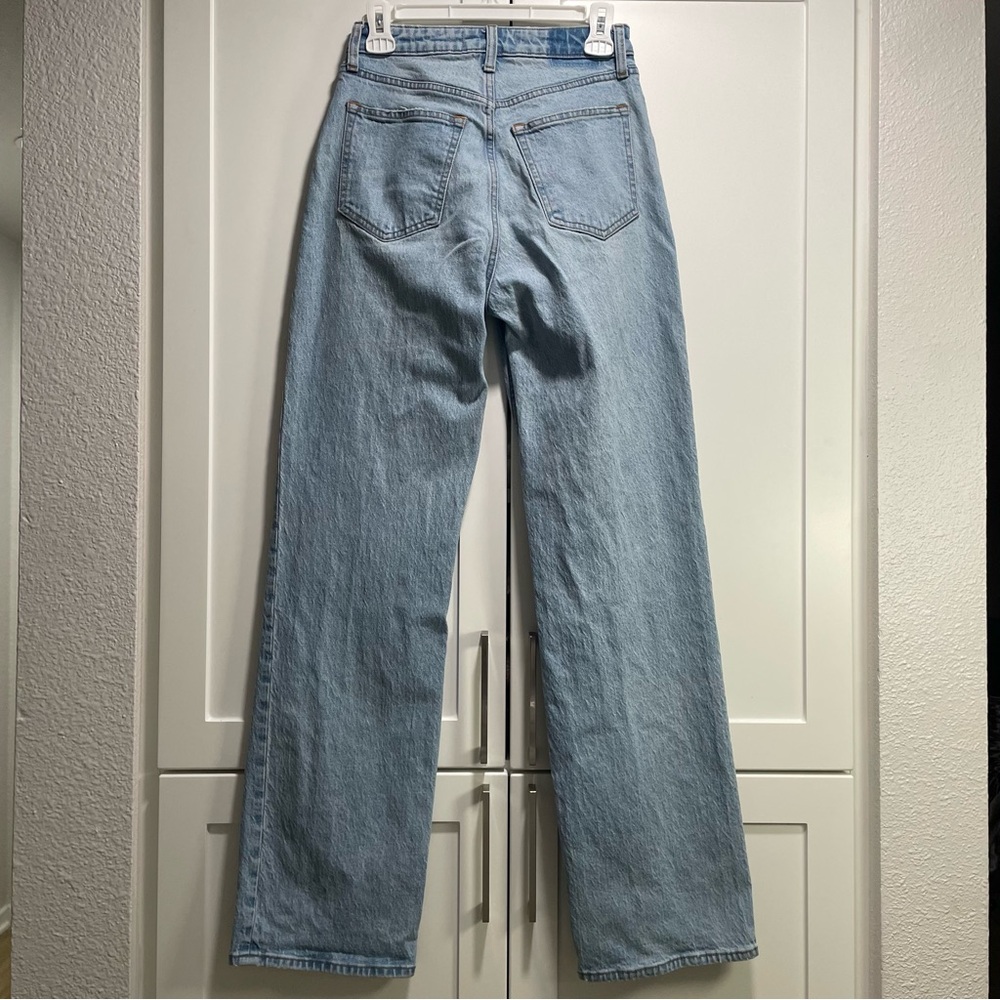 Abercrombie & Fitch Curve Love Ultra High Rise 90s Straight Jean Medium Wash - Picture 7 of 9